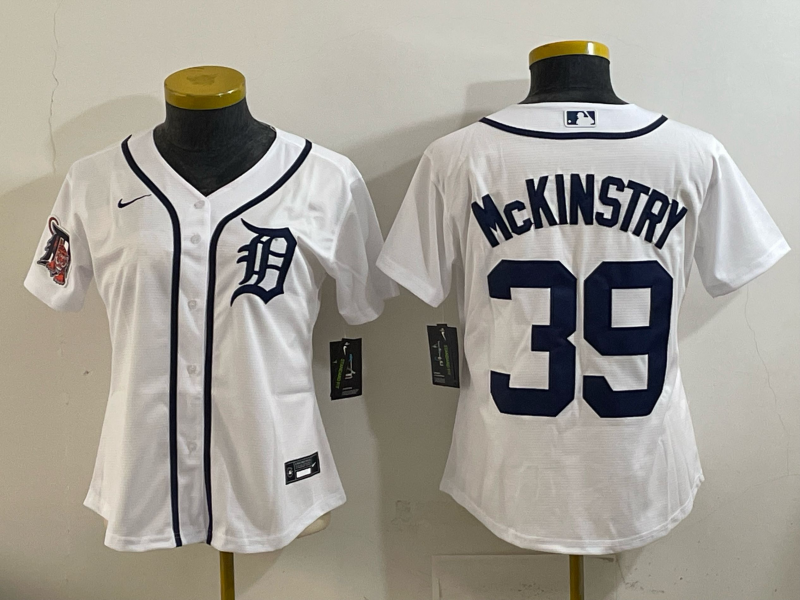 Women Detroit Tigers #39 McKinstry white 2025 Nike MLB jersey 007